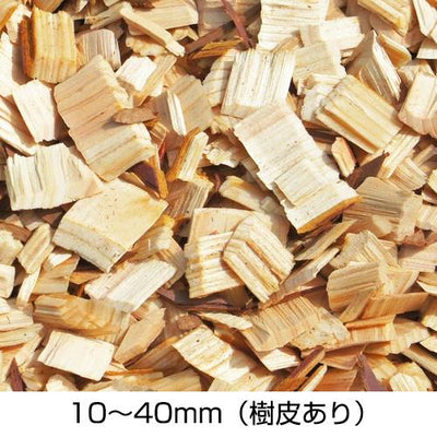 ウッドチップ 国産ひのき（樹皮あり）［代金引換：不可］