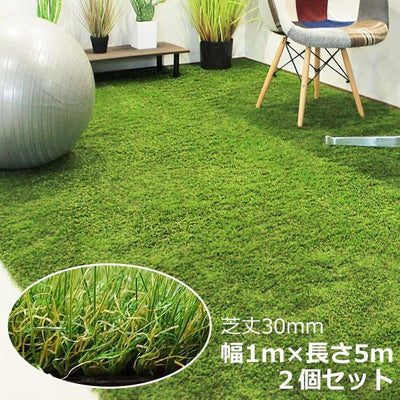 人工芝（つや消しタイプ） 30mm丈 1×5m［代金引換：不可］