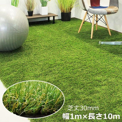 人工芝（つや消しタイプ） 30mm丈 1×10m［代金引換：不可］