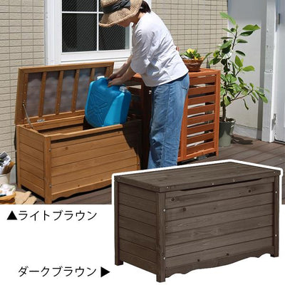 天然木製 ボックスベンチ 幅86［代金引換：不可］